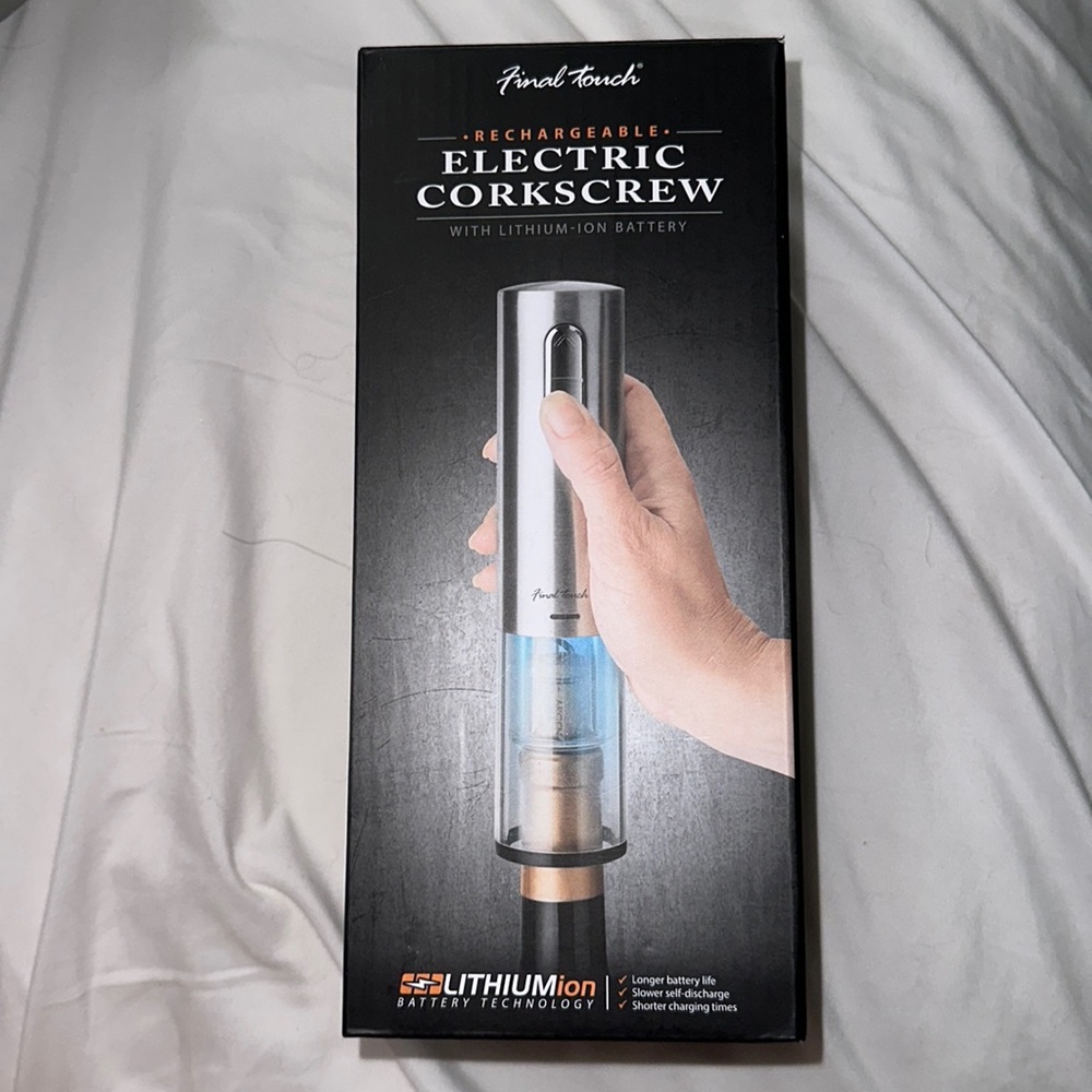 Brand new Rechargeable electric corkscrew brand final touch